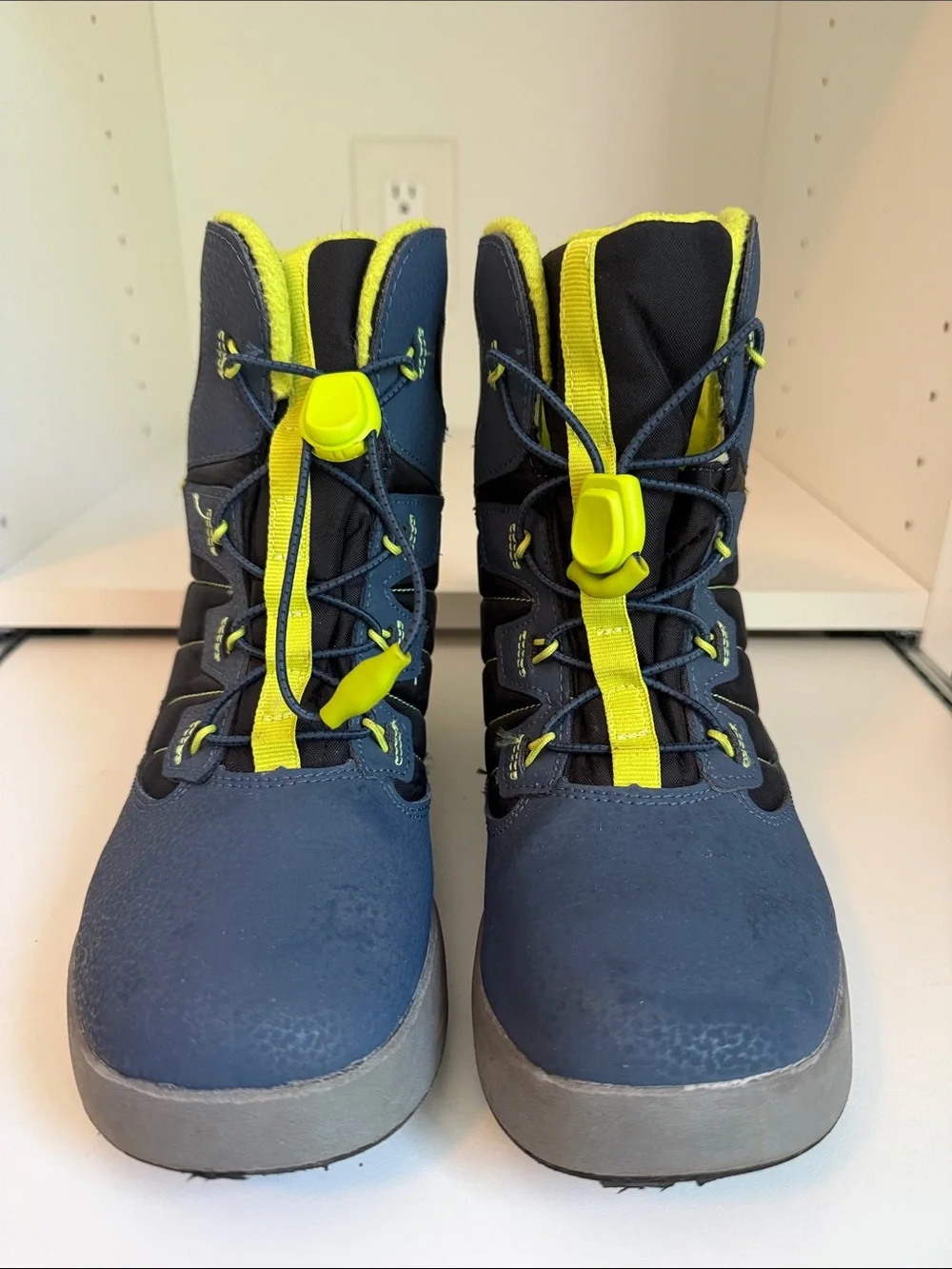Merrell Kids Navy and Lime Waterproof Winter Boots